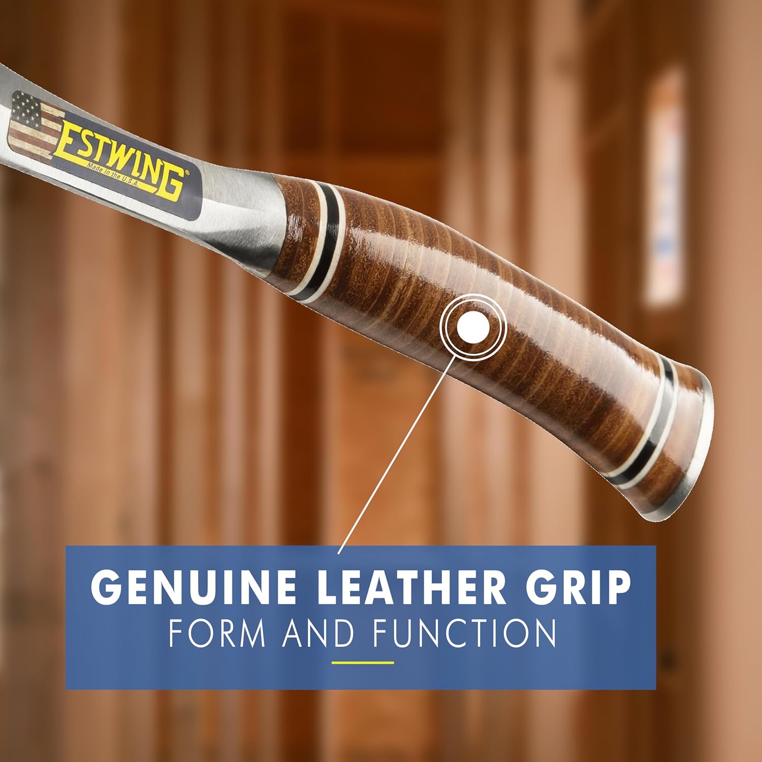 Camping Hatchet with Genuine Leather Grip