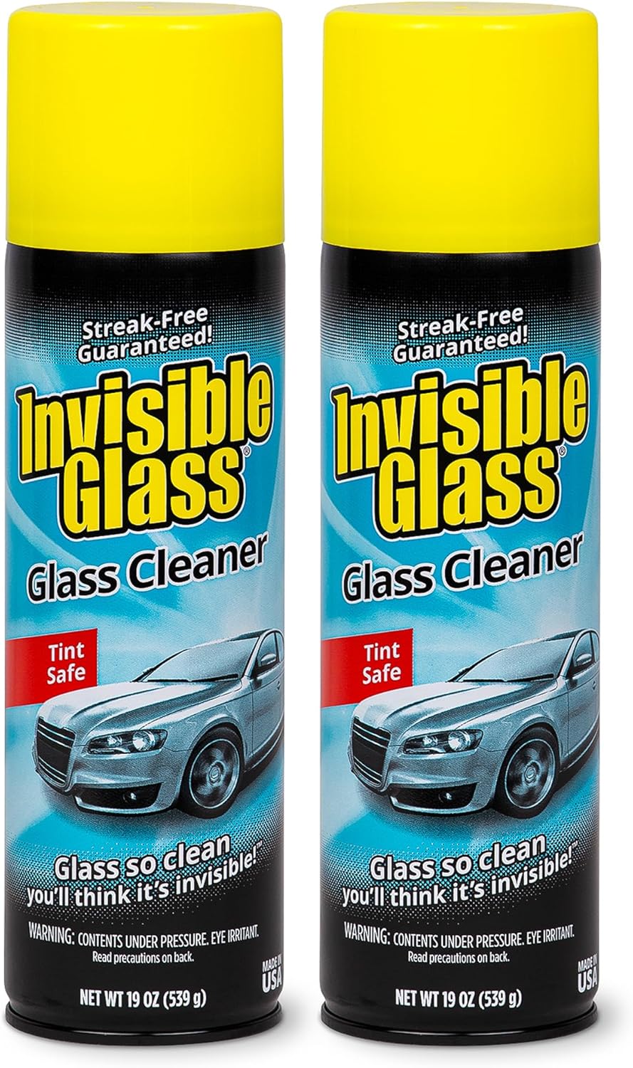 Invisible Glass Premium Aerosol Glass Cleaner – 19 Oz, 2-Pack