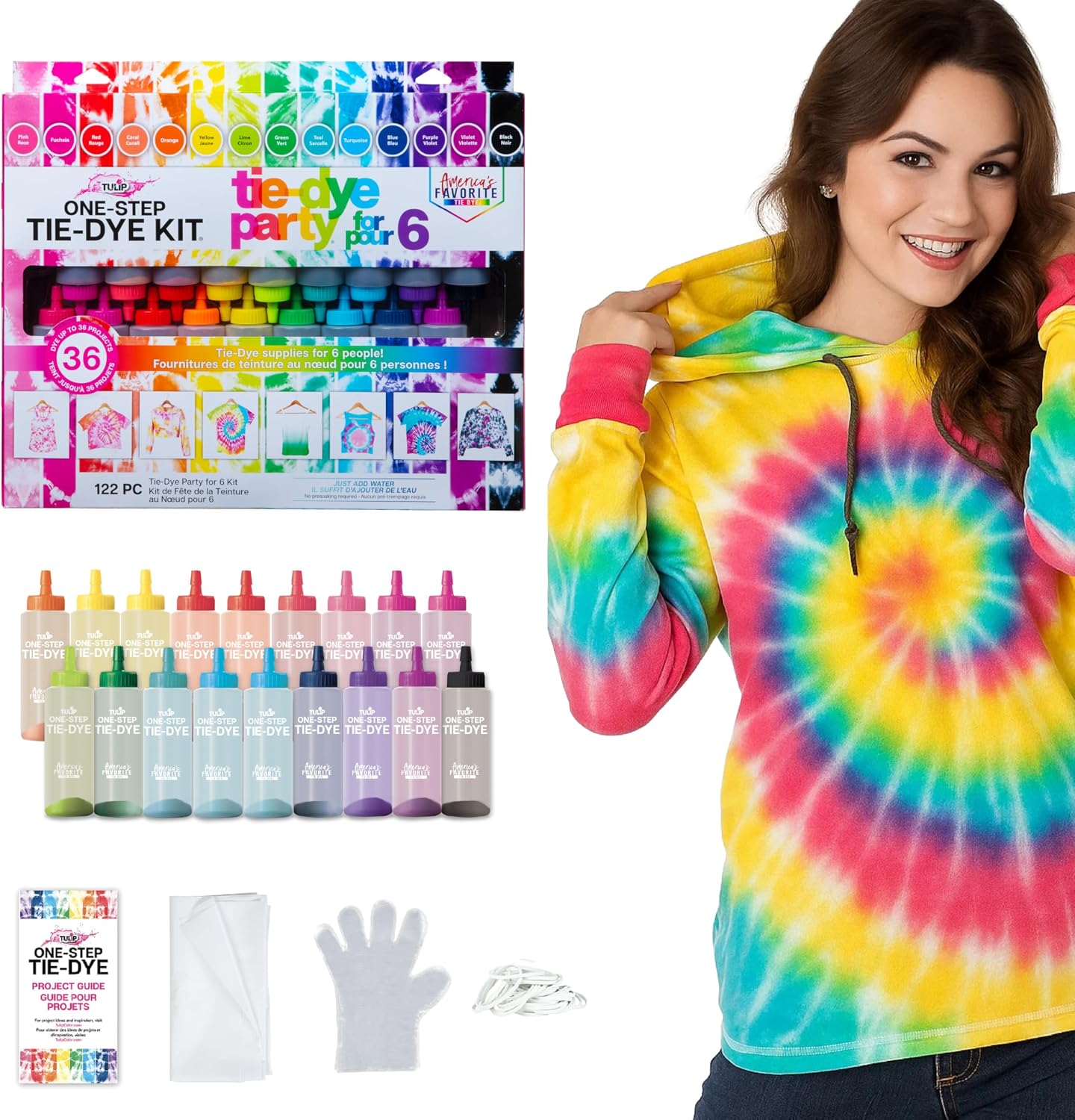 One-Step Tie-Dye Party Kit – 18 Bottles