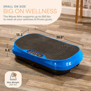 Compact Vibration Plate Exercise Machine with Resistance Bands