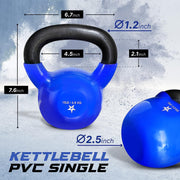 Yes4All Vinyl Coated Cast Iron Kettlebell