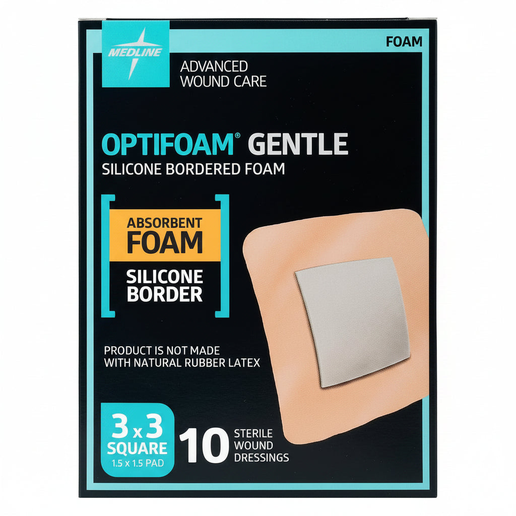 3 x 3 Inch Gentle Foam Wound Dressing