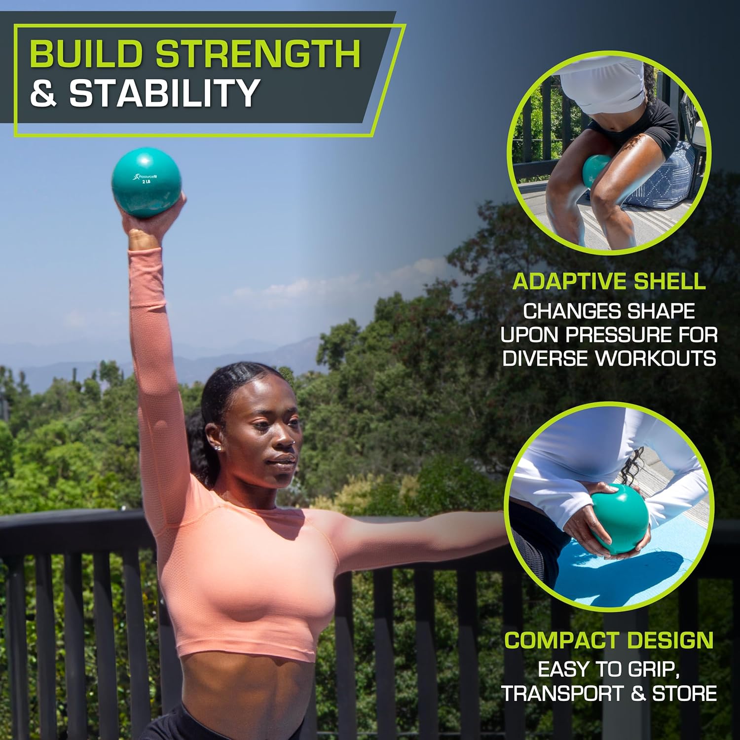 Weighted Toning Exercise Ball for Strength Training