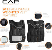 CAP Adjustable Weighted Vest for Strength Training & Workouts