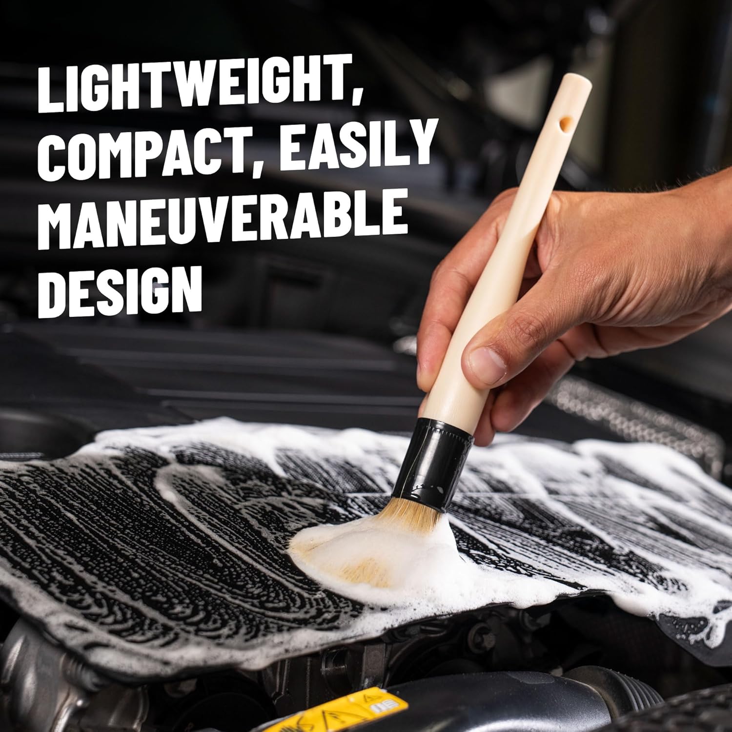 Soft Boar-Hair Automotive Detailing Brush