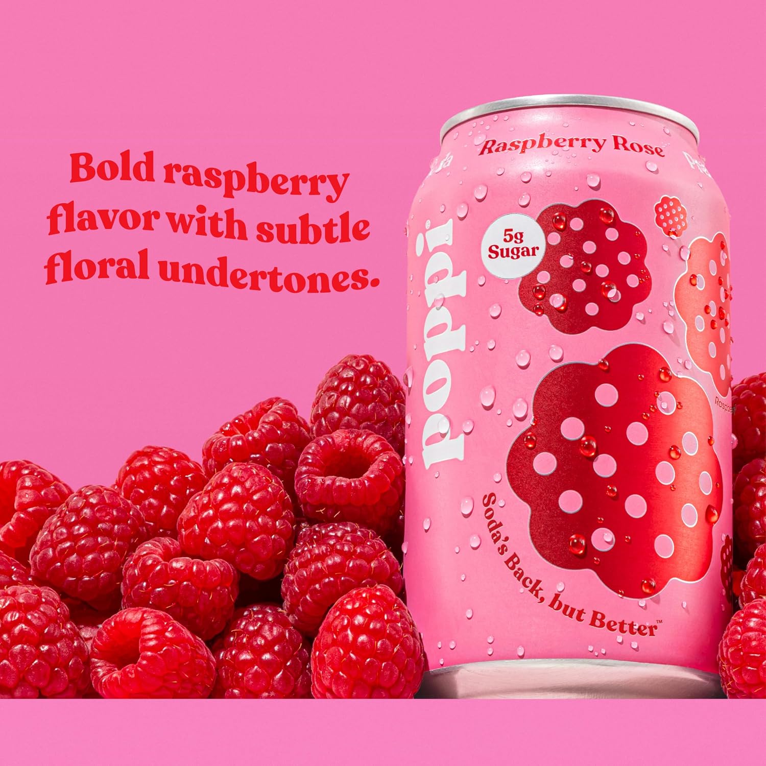 Raspberry Rose Prebiotic Soda