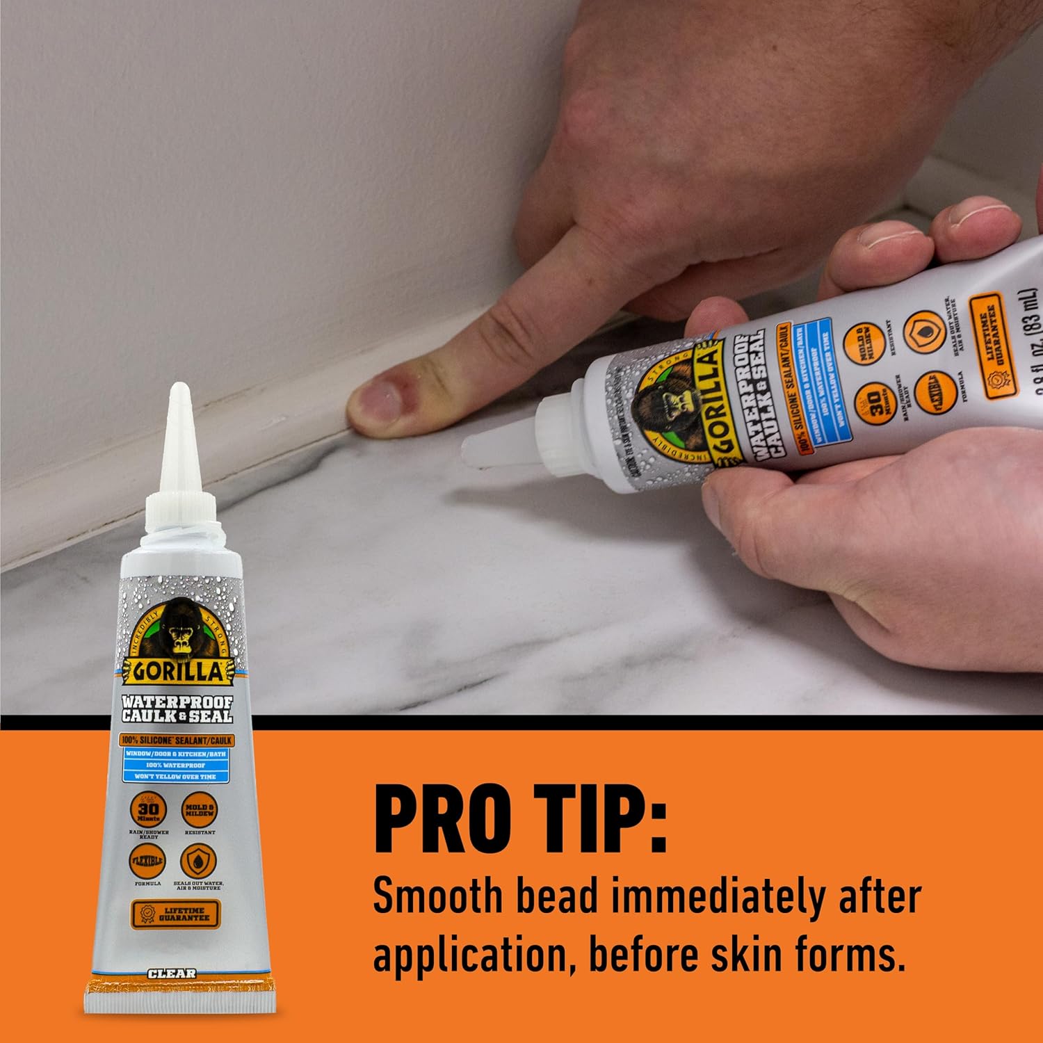 Clear Silicone Sealant 2-Pack