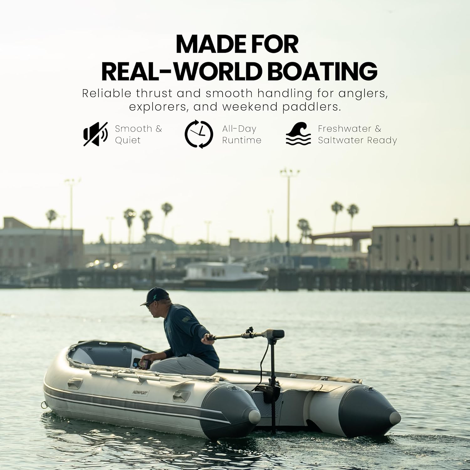 Saltwater Transom Mount Electric Trolling Motor
