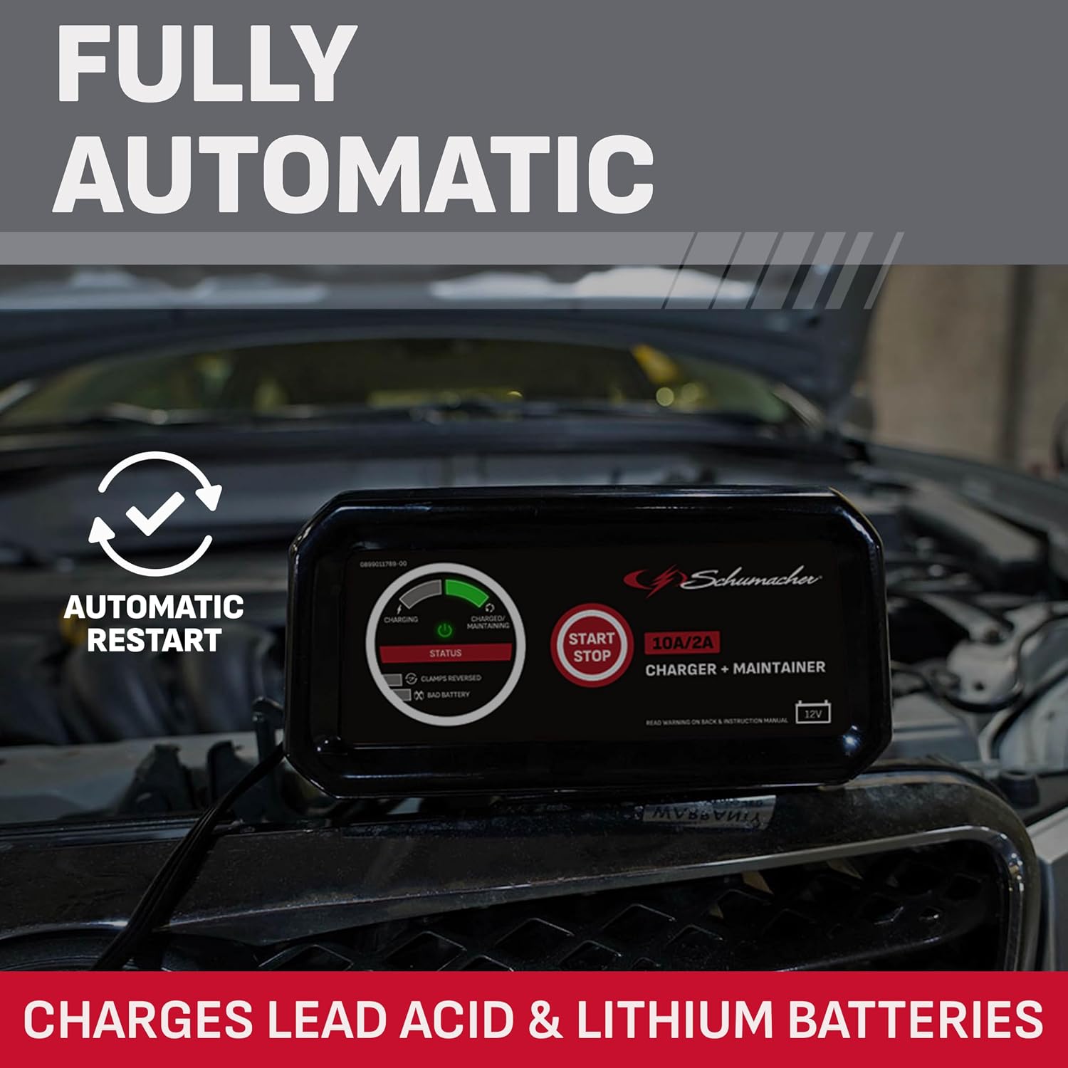 6A 6V/12V Car Battery Charger & Maintainer