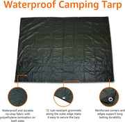 Waterproof Multipurpose Camping Tarp – 7.5 x 9.5 ft