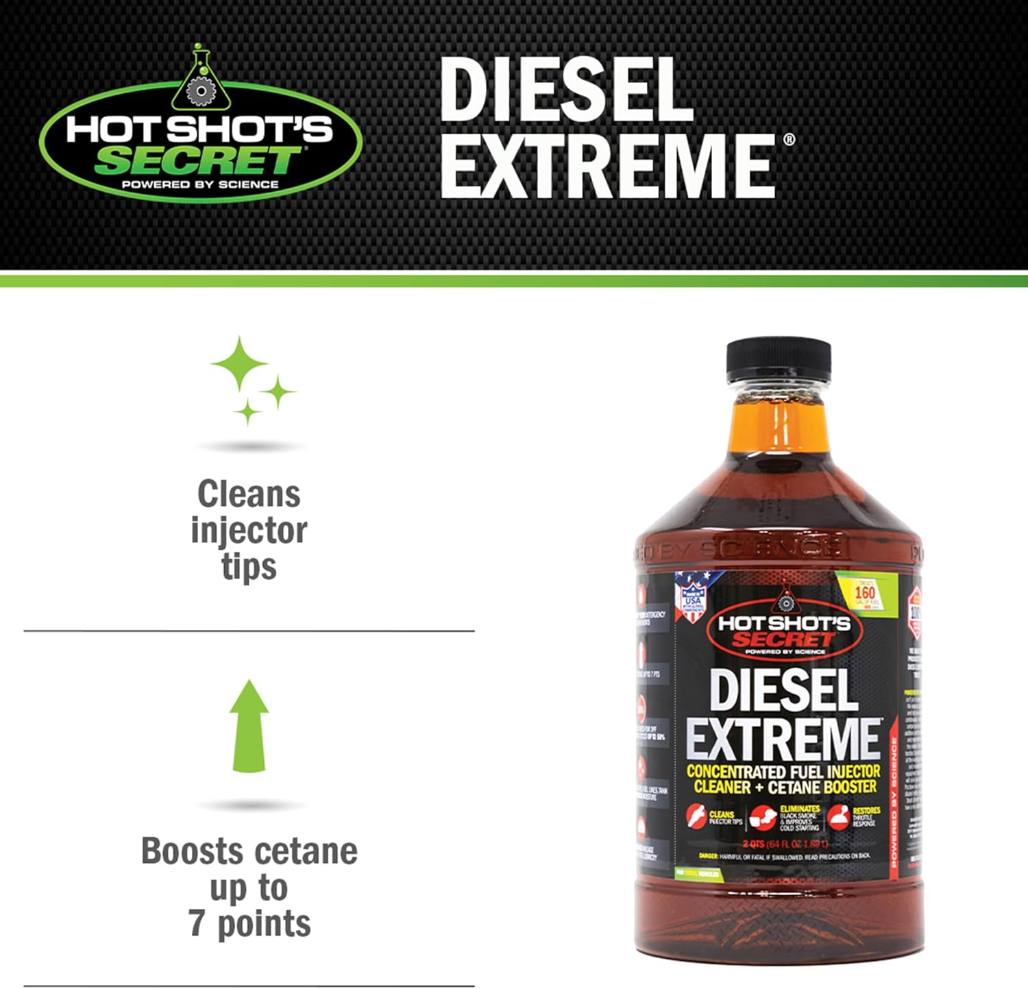 Hot Shot’s Secret Diesel Extreme Fuel Additive – 64 Oz, Treats 160 Gallons