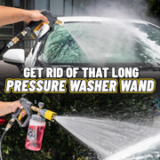 Short Pressure Washer Gun with Foam Cannon Attachment
