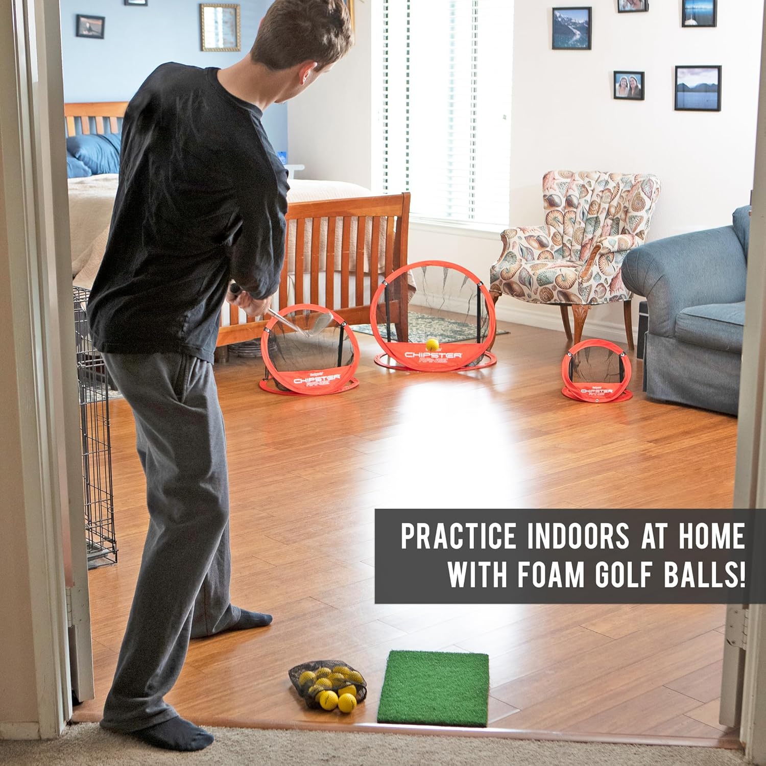 Pop-Up Golf Chipping Practice Net