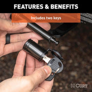 Trailer Hitch Receiver Lock – 5/8-Inch Pin, Black