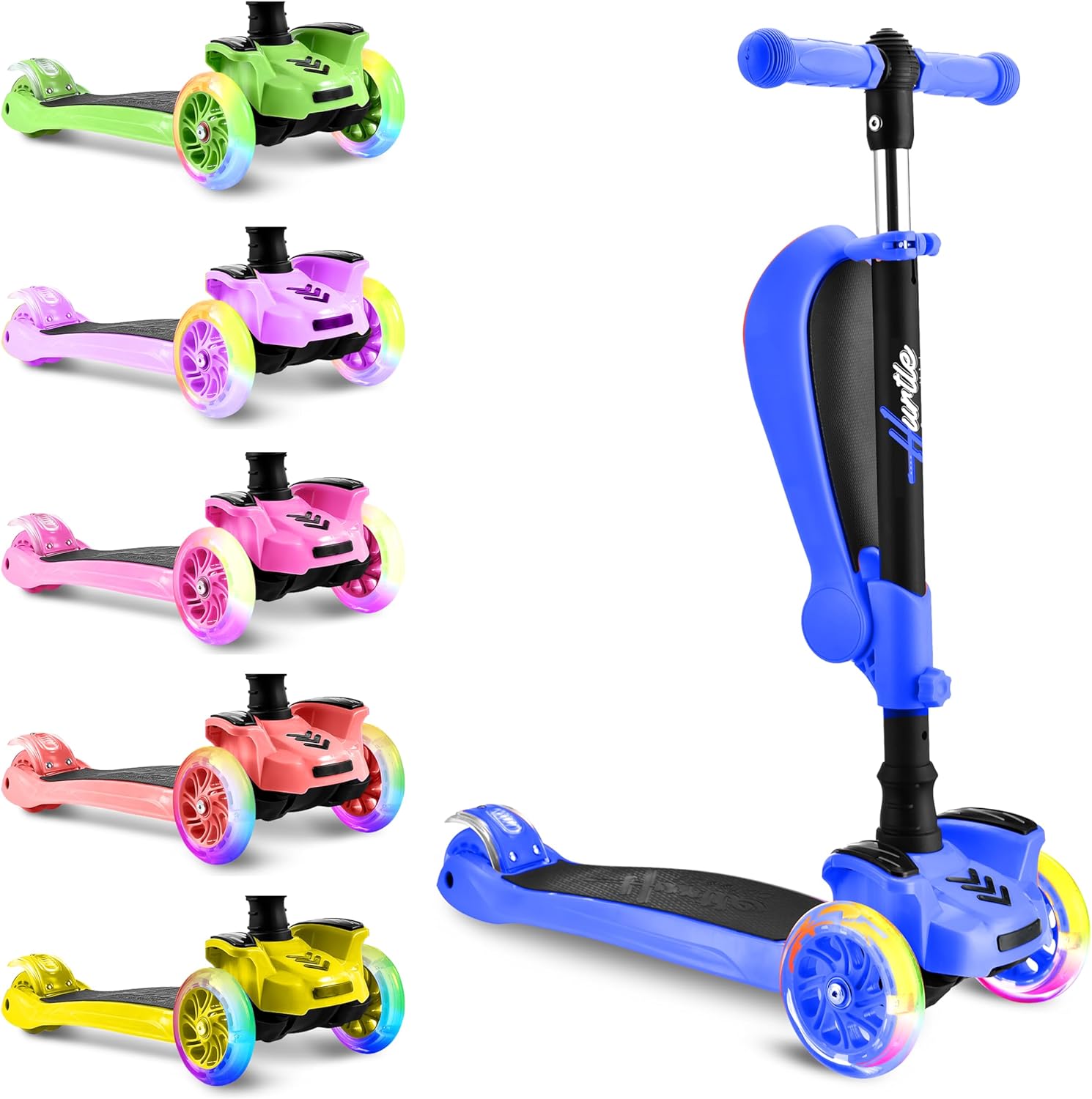 3-Wheeled Kids Scooter with LED Wheels