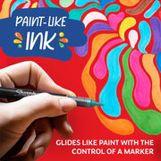 12-Color Acrylic Brush Marker Set