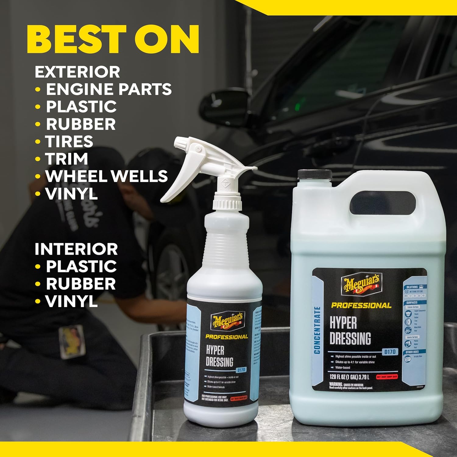 Concentrated High-Gloss Tire, Trim & Vinyl Dressing – 1 Gallon
