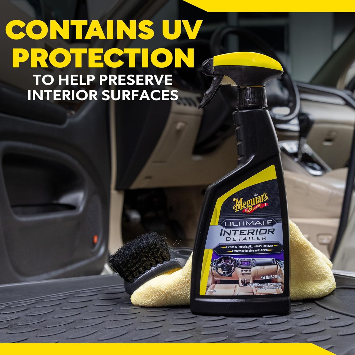 Meguiar’s Ultimate Interior Detailer Spray – 15.2 Oz, UV Protection