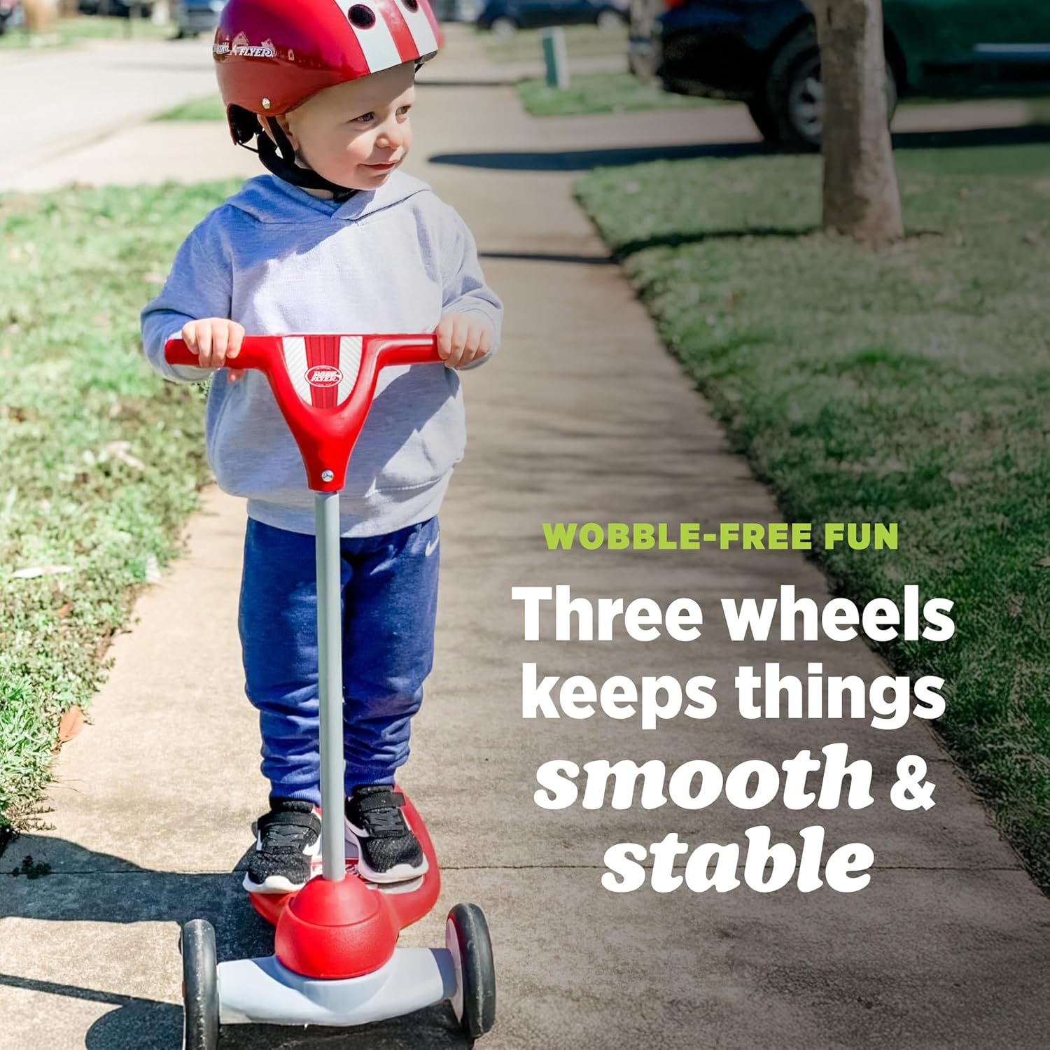 Kids 3-Wheel Scooter with Extra-Wide Base