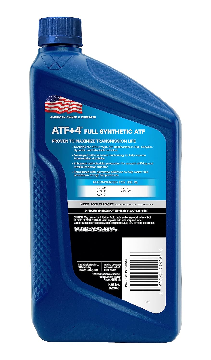 Full Synthetic ATF+4 Transmission Fluid – 1 Quart