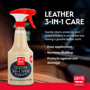 3-in-1 Leather & Vinyl Cleaner Conditioner – 22 oz