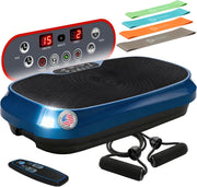 Compact Vibration Plate Exercise Machine with Resistance Bands