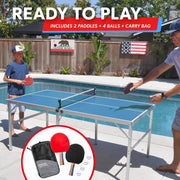 Portable Mid-Size Table Tennis Game Set