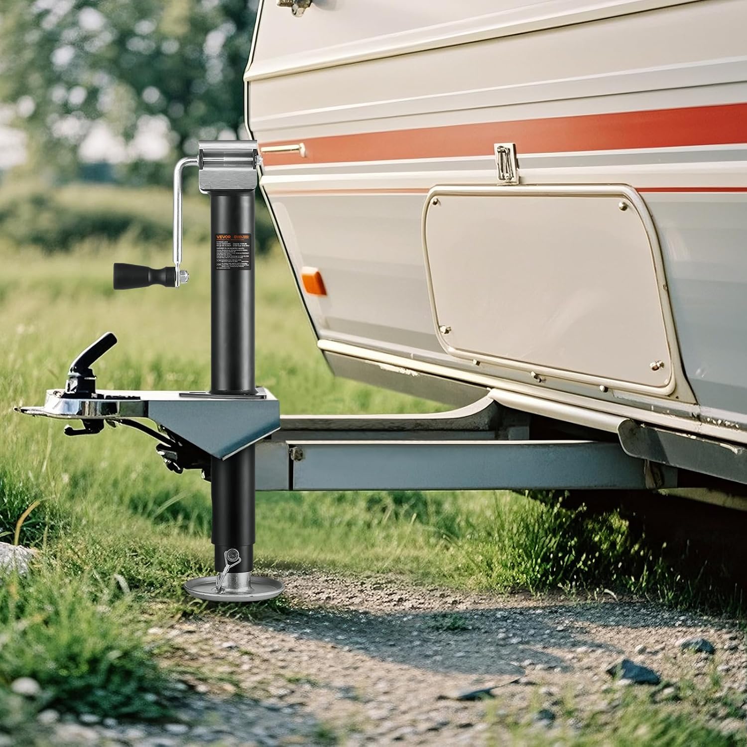 VEVOR 5,000 Lbs A-Frame Trailer Jack – 15" Travel with Drop Leg