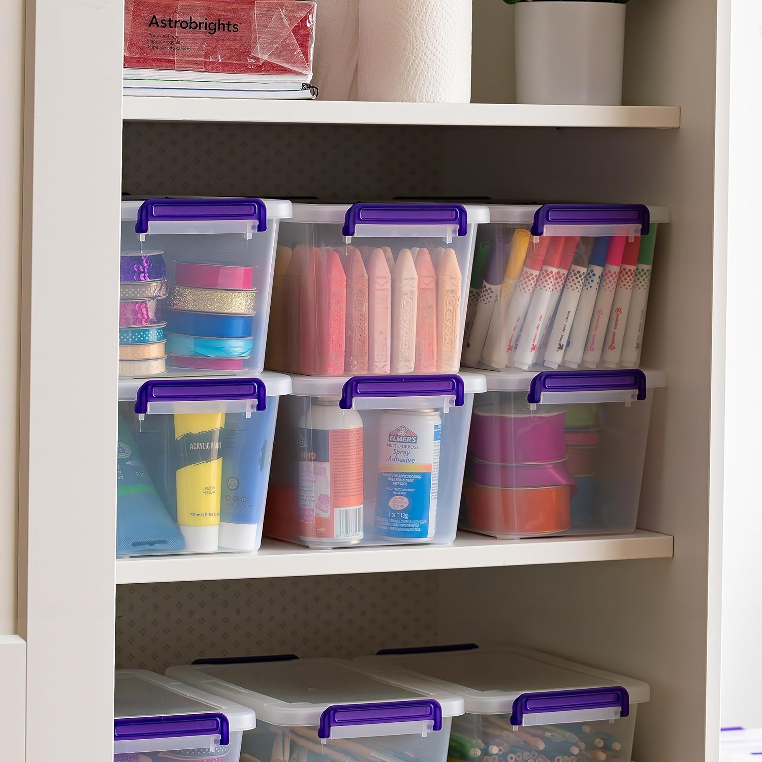 IRIS USA Clear Storage Bins with Lids – 5 Qt, 6-Pack