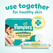 Sensitive Fragrance-Free Baby Wipes – 1008 Count, 18 Flip-Top Packs