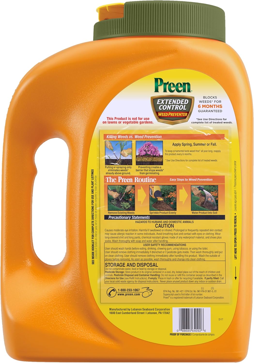 Extended Weed Preventer
