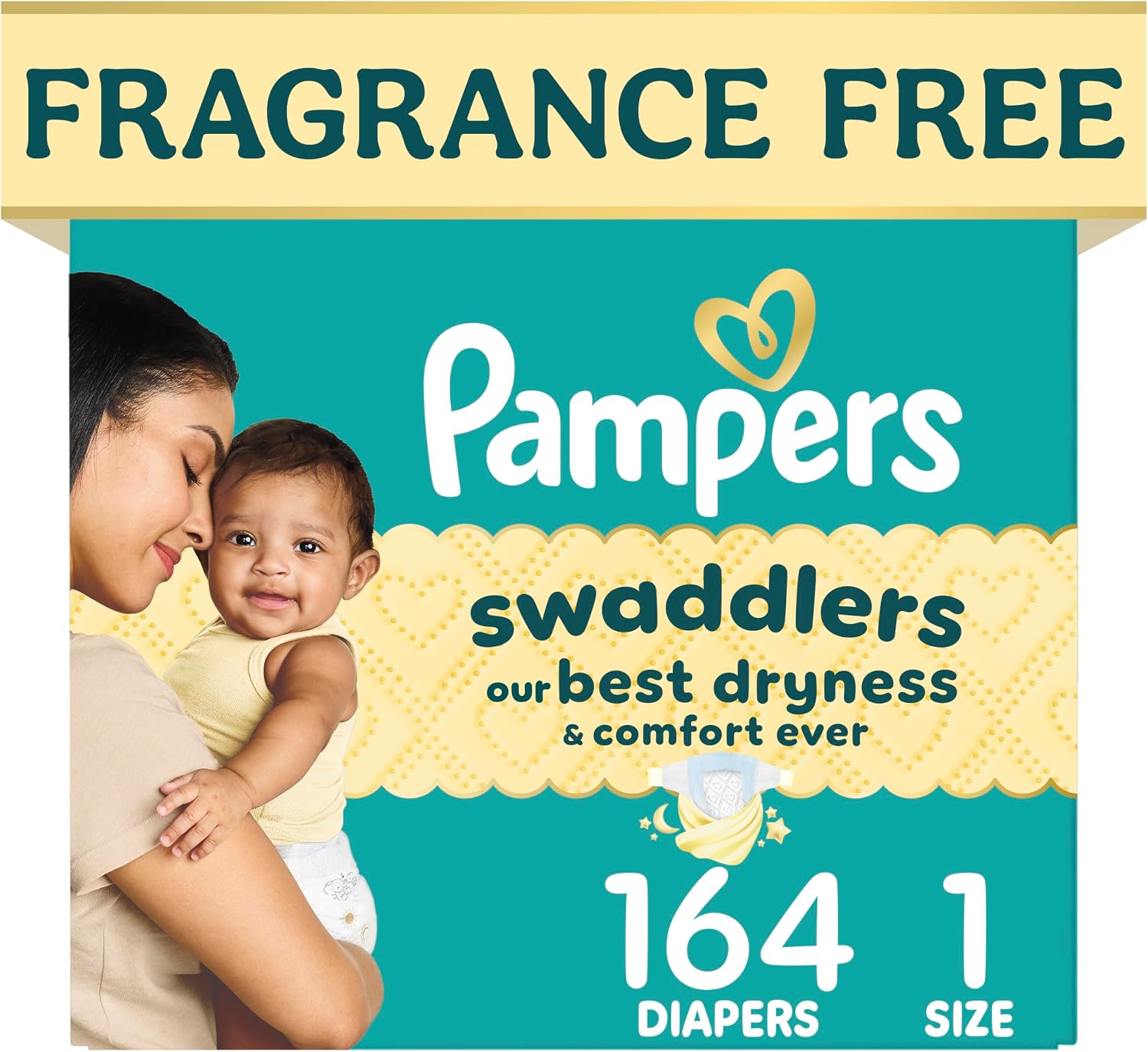 Pampers Swaddlers Diapers Size 1 – 164 Count, Fragrance Free