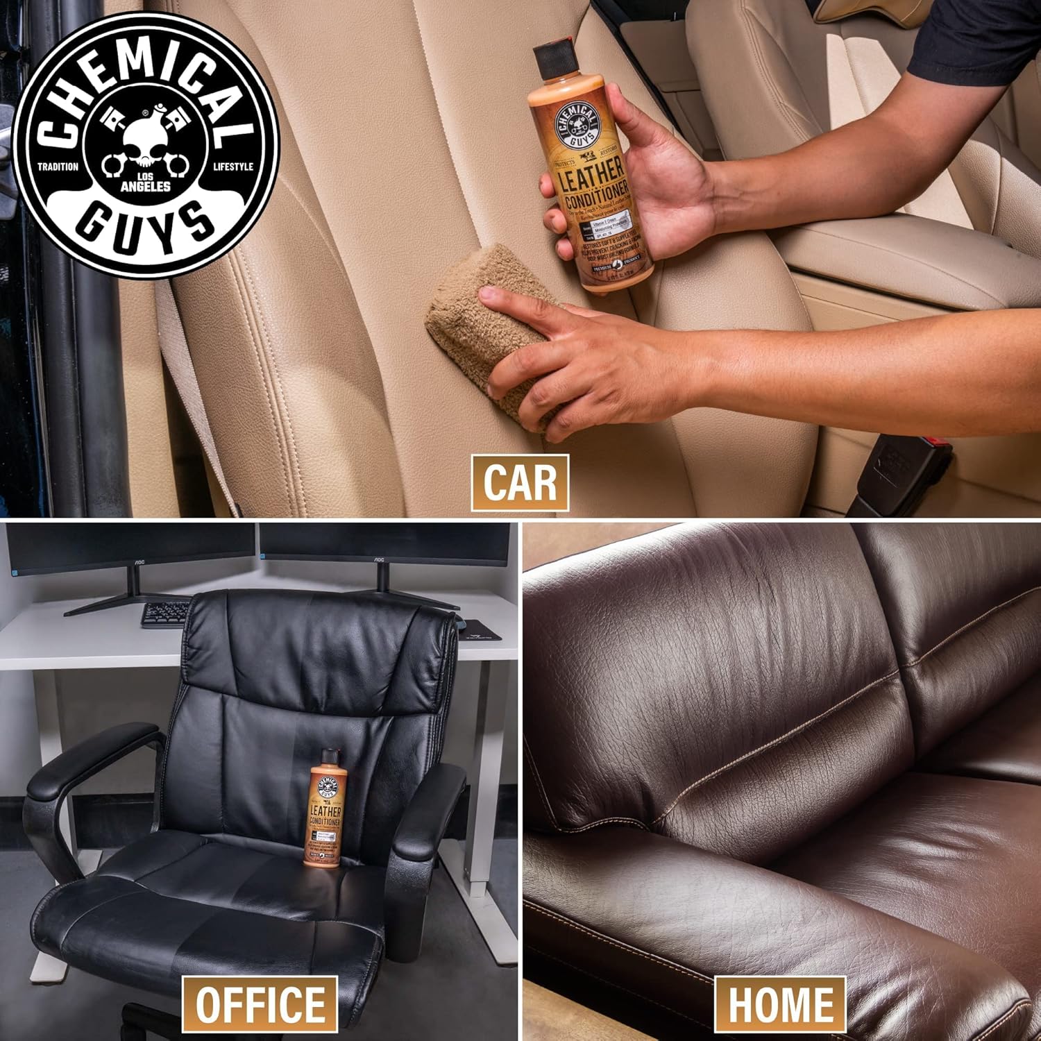 Chemical Guys Leather Cleaner & Conditioner Kit – 2 x 16 Oz