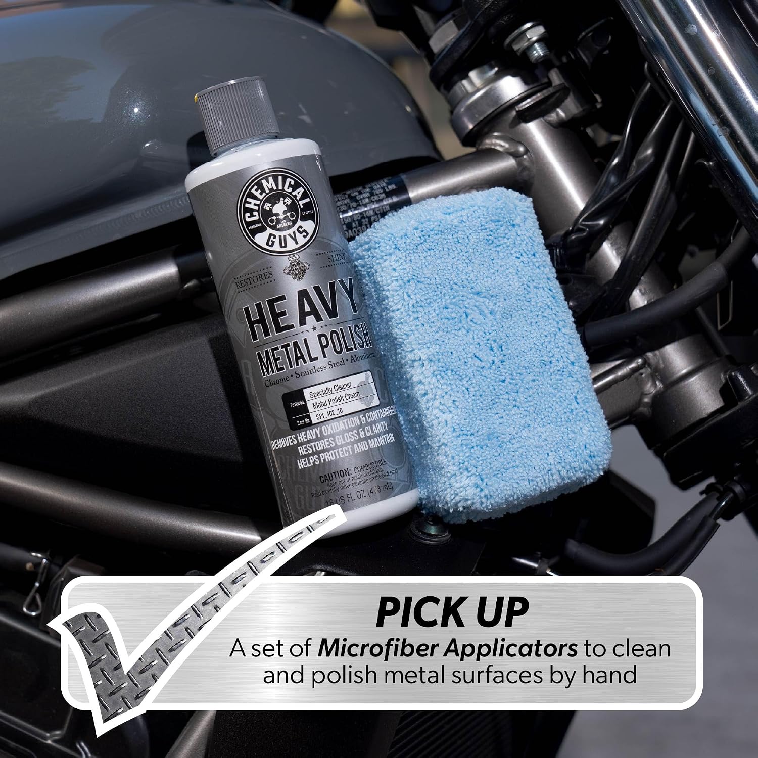 Heavy-Duty Metal Polish for Chrome, Aluminum & Stainless Steel – 16 oz