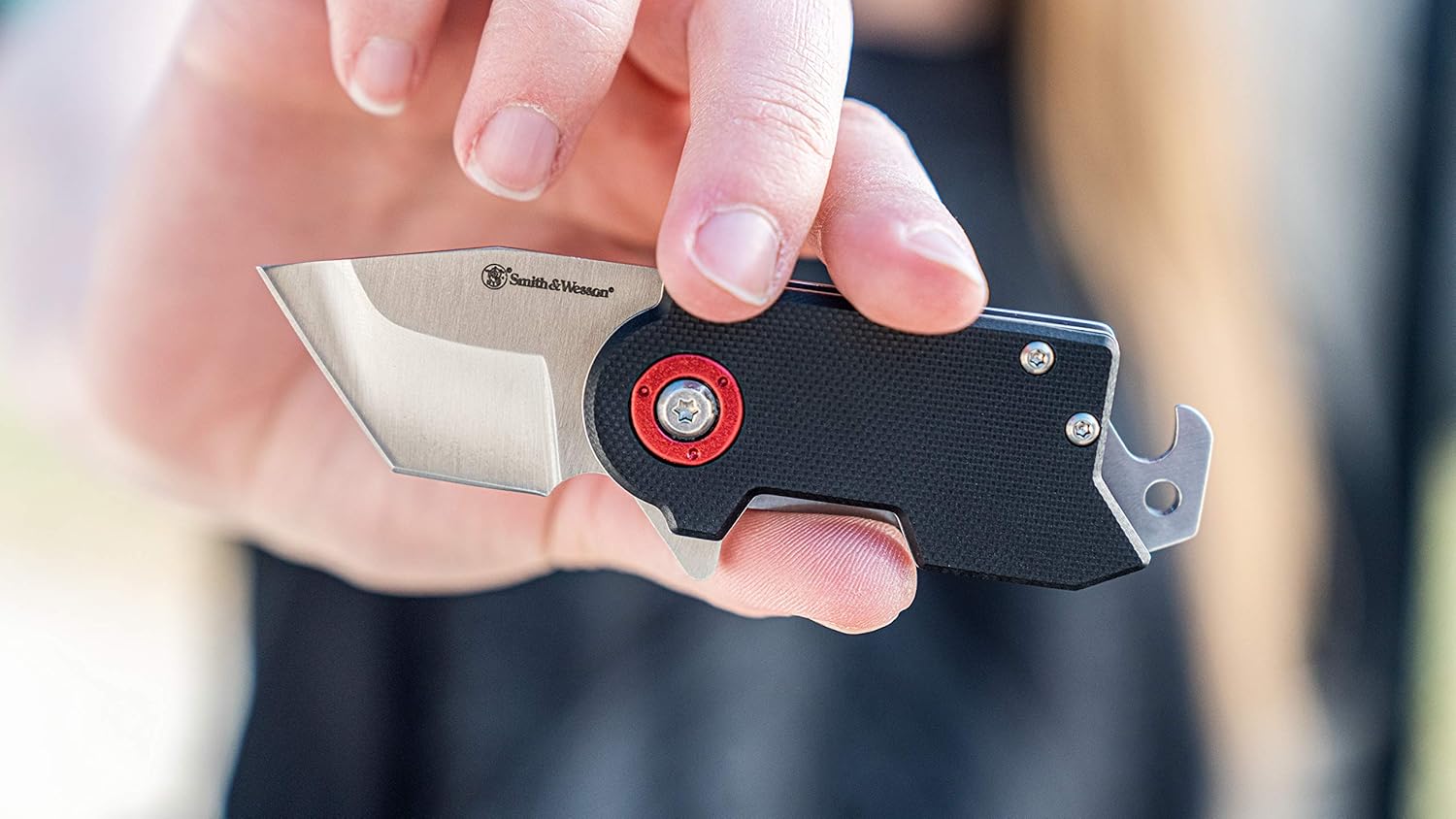 Compact Folding Pocket Knife with Bottle Opener & Money Clip