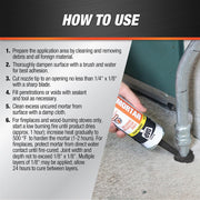 DAP High Heat Fire Resistant Mortar, 10 oz