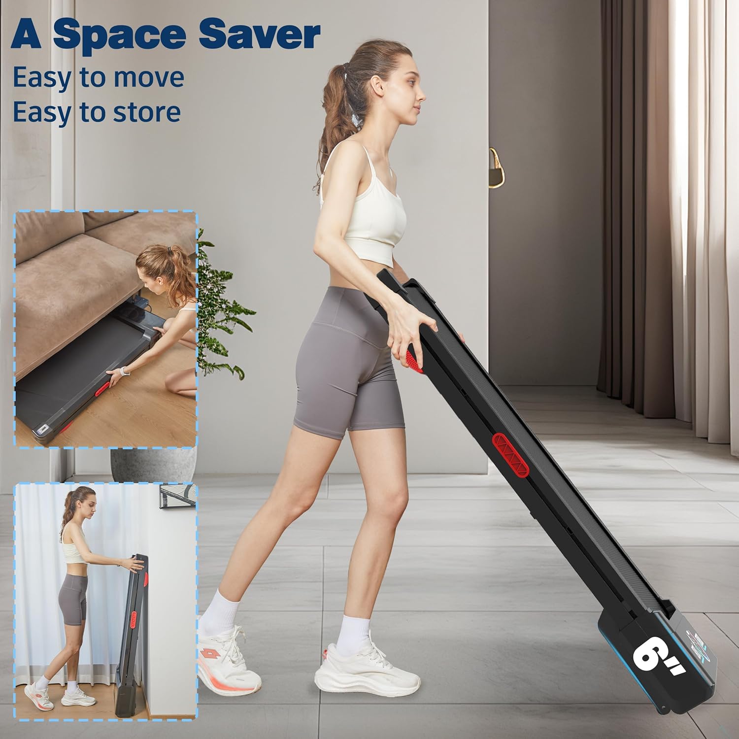 Walking Pad Treadmill with Auto Incline