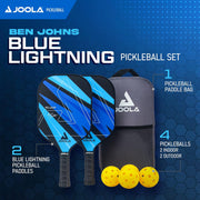 Fiberglass Pickleball Paddle Set with Balls & Carry Bag