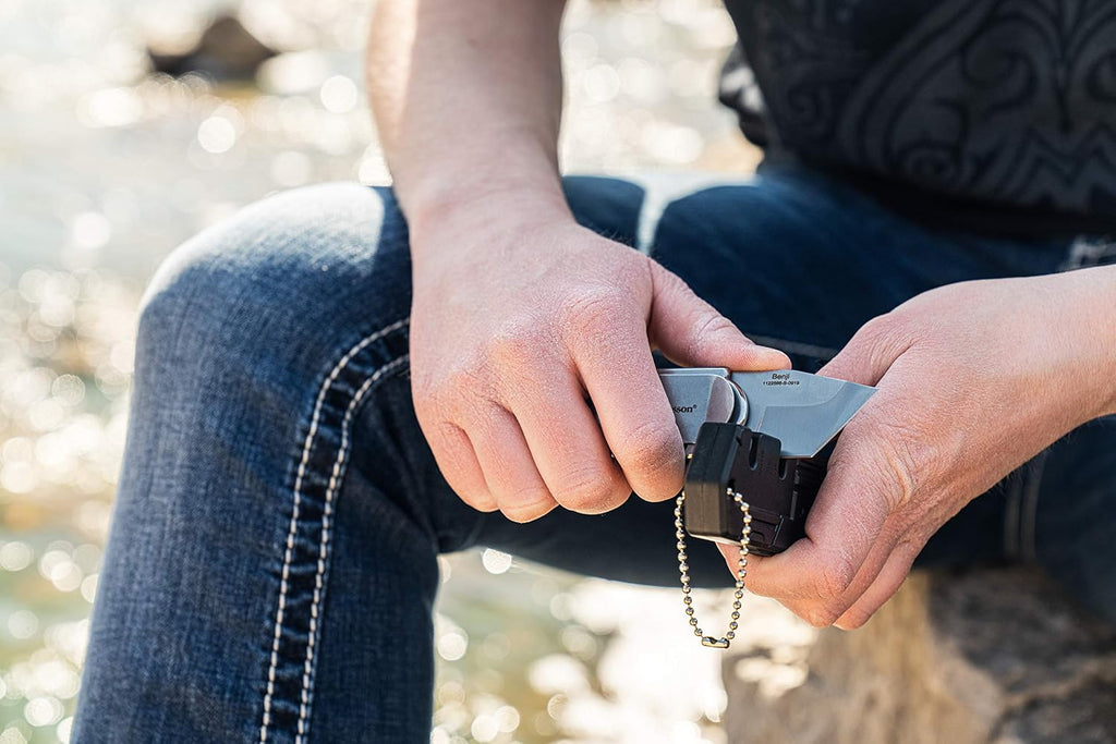 Compact Folding Pocket Knife with Bottle Opener & Money Clip