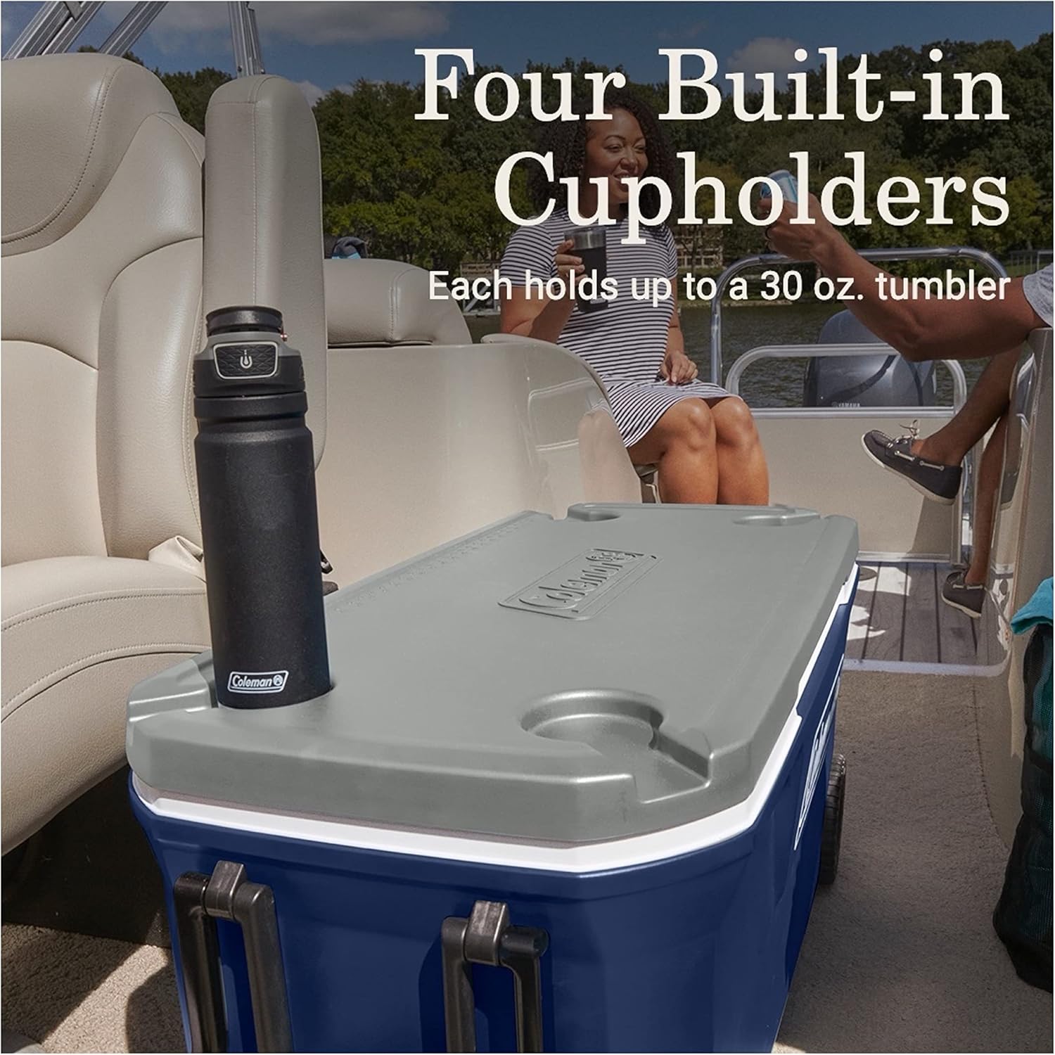 Insulated Rolling Hard Cooler with Wheels