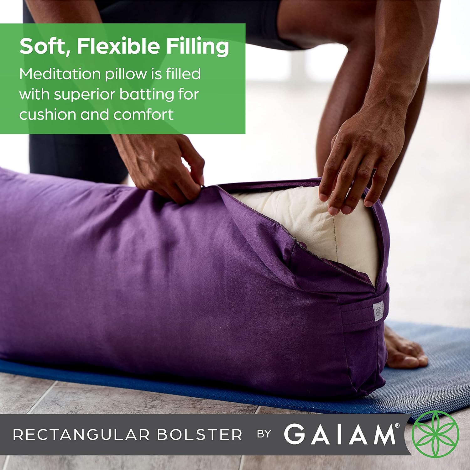 Yoga Bolster Pillow for Meditation & Stretching