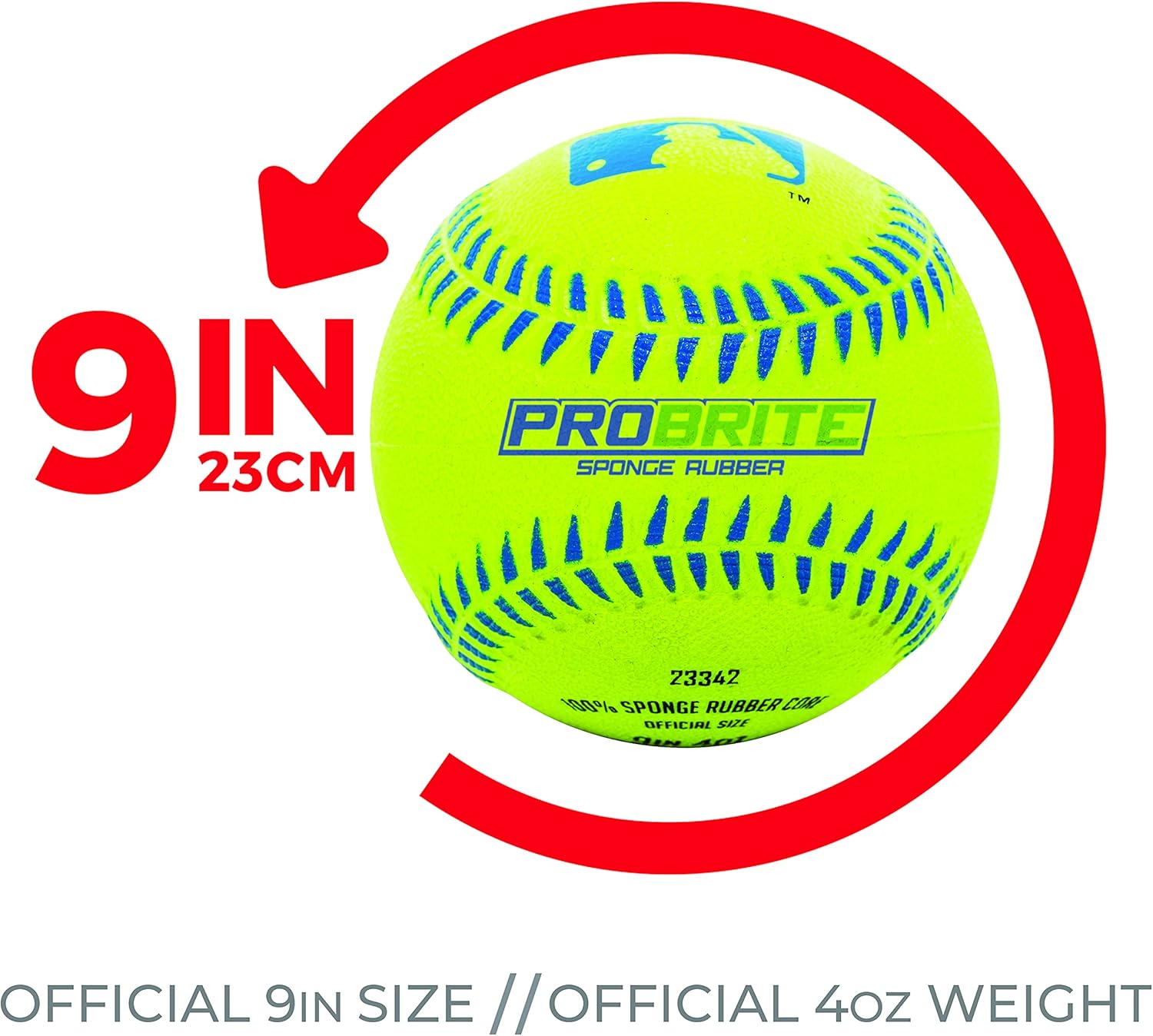 Neon Rubber Teeball for Youth Baseball & Softball