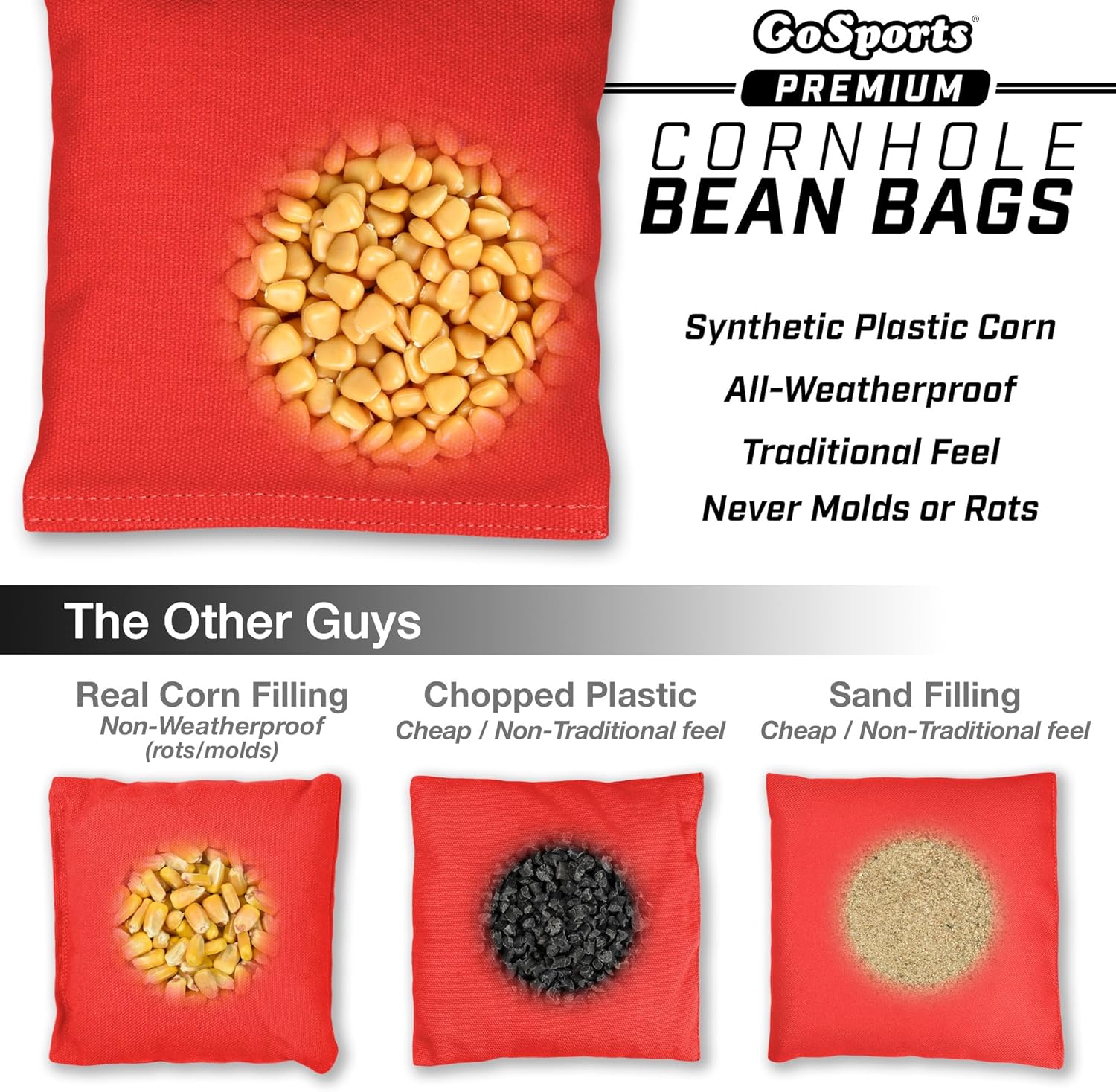 GoSports Regulation All-Weather Cornhole Bean Bags Set