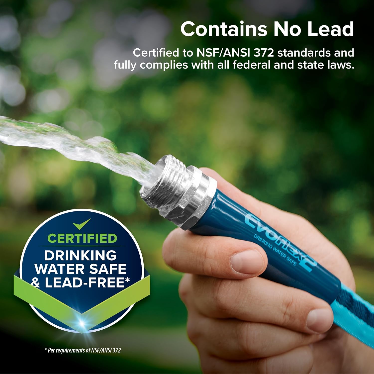50-ft Lightweight RV Drinking Water Hose – Fabric Reinforced