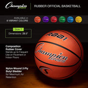 Rubber Basketball for Indoor & Outdoor Play