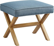 Modern Upholstered X Frame Ottoman