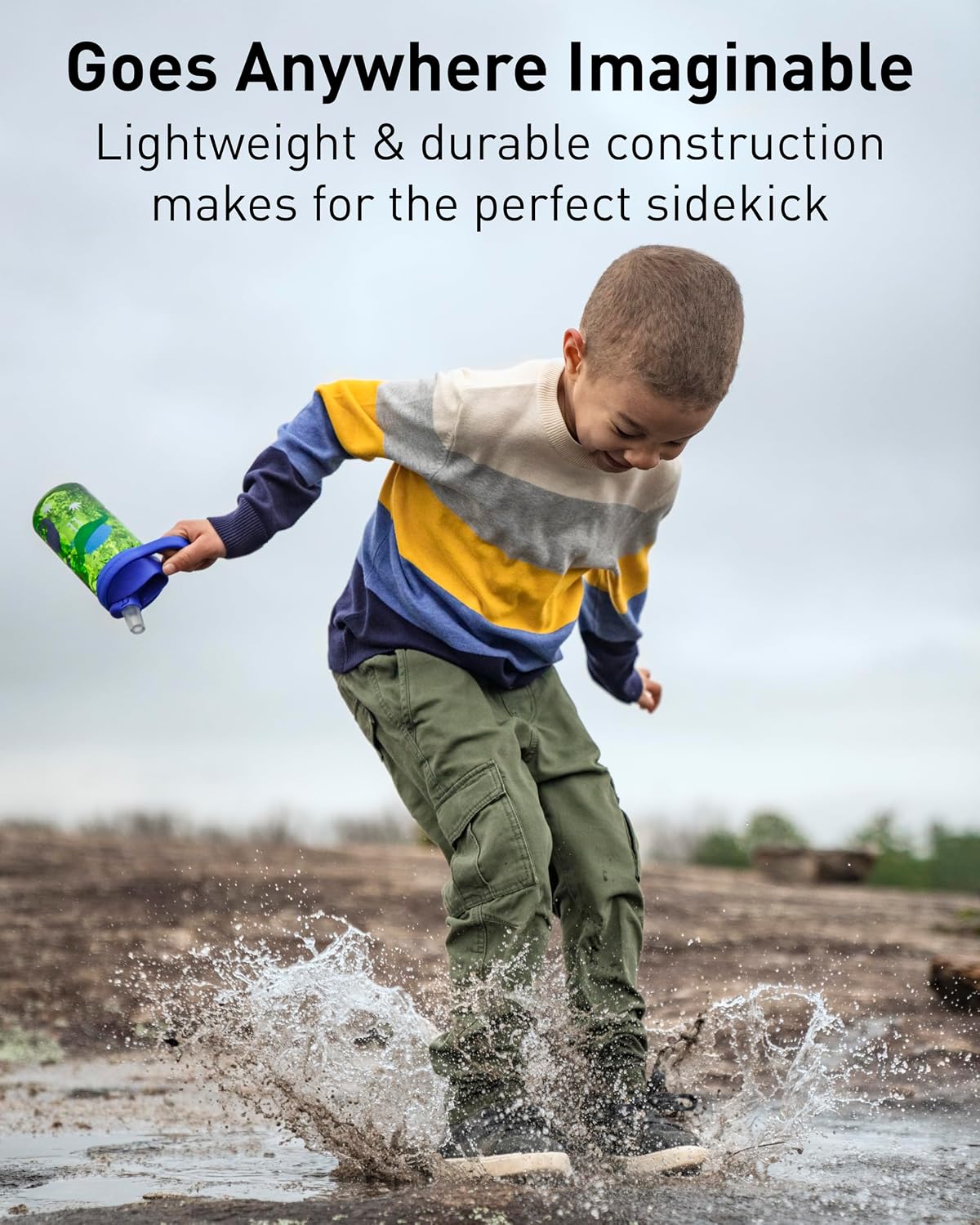 CamelBak Eddy+ Kids Water Bottle with Bite Valve Straw – 14 oz