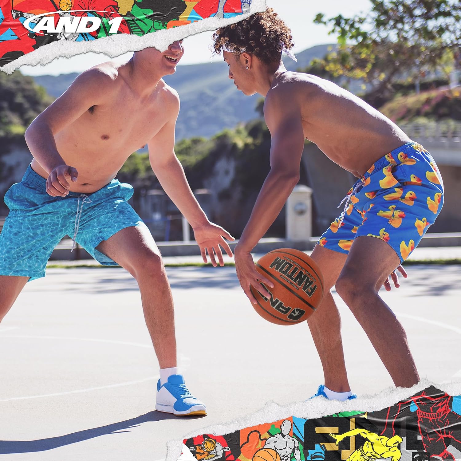 Official Size 7 Rubber Basketball for Indoor & Outdoor Play