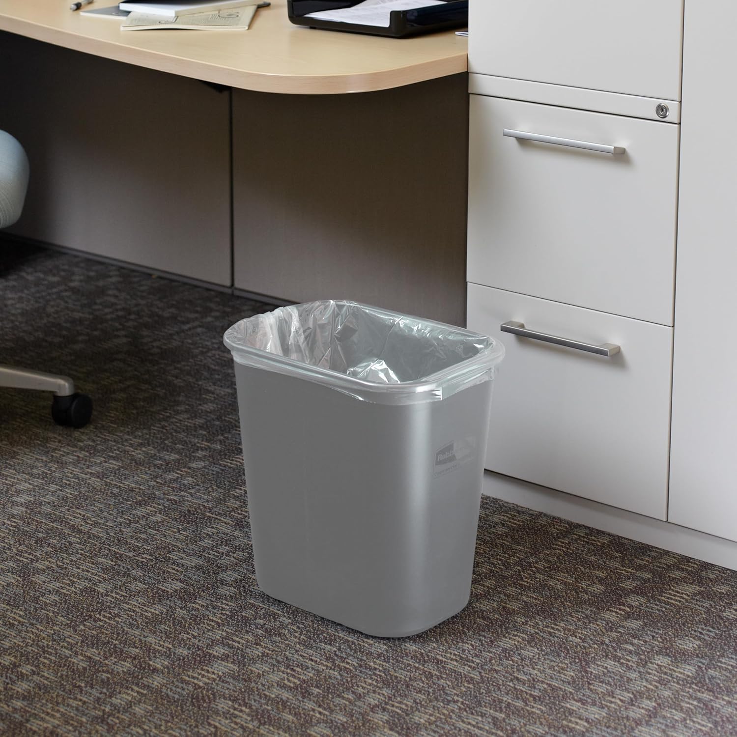 Rectangular Deskside Wastebasket – 10.25 Gallon