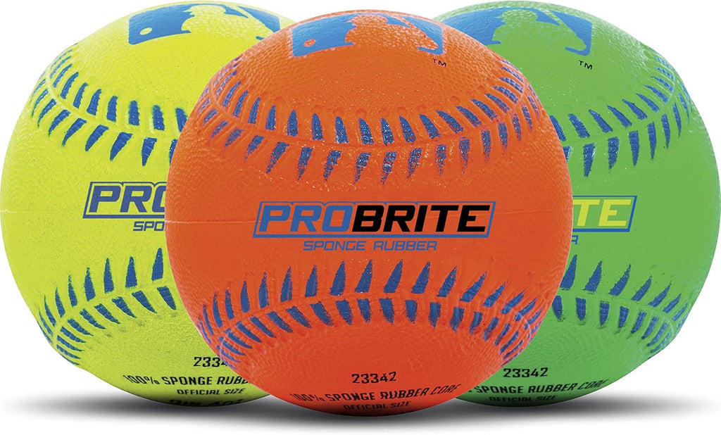 Neon Rubber Teeball for Youth Baseball & Softball